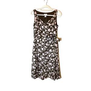 Ann Taylor Loft, Size 10 Floral Dress, Faux Wrap Midi